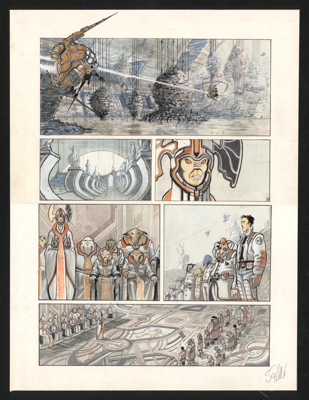 Planche originale n°13 - Serge Pellé - Acrylique, encres et crayon sur papier - 5204