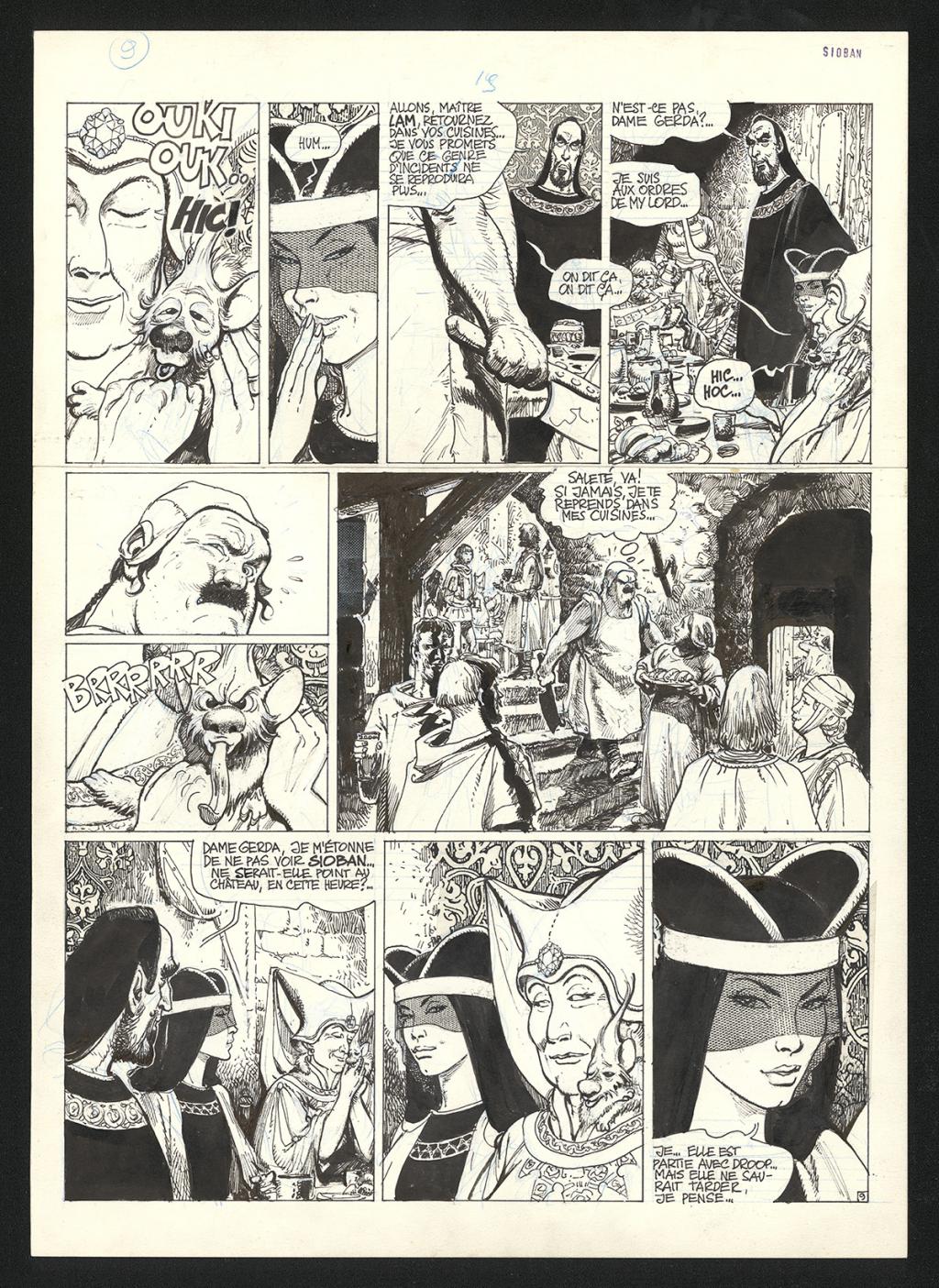 Planche originale n°9 - Grzegorz Rosinski - Encre de Chine et trame sur papier - 6037