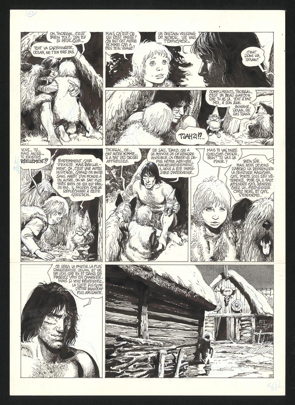 Planche originale n°21 - Grzegorz Rosinski - Encre de Chine et trame sur papier - 5972