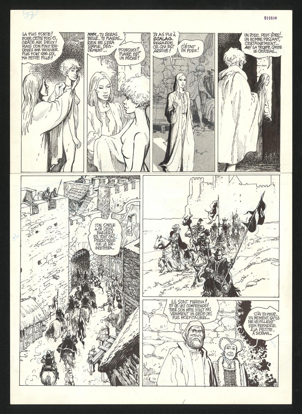 Planche originale n°37 - Grzegorz Rosinski - Encre de Chine et trame sur papier - 6036