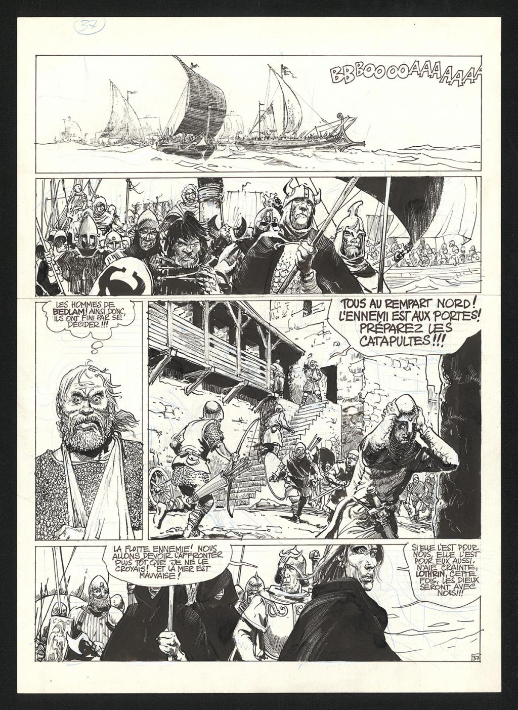 Planche originale n°37 - Grzegorz Rosinski - Encre de Chine sur papier - 5953