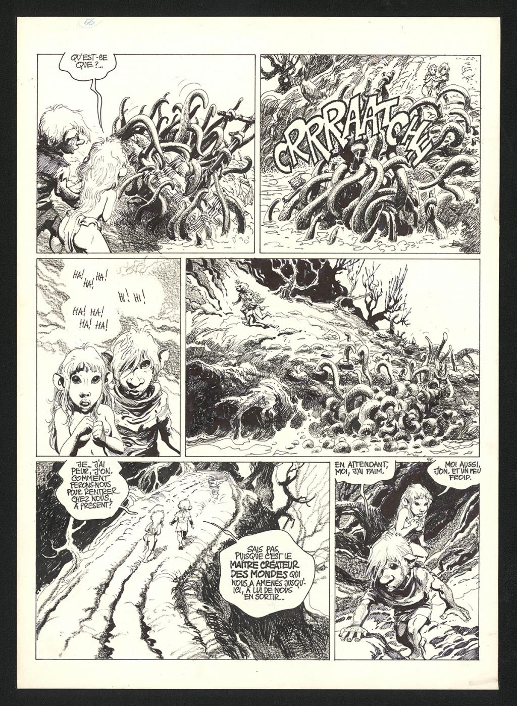 Planche originale n°56 - Grzegorz Rosinski - Technique mixte sur carton fort - 5965