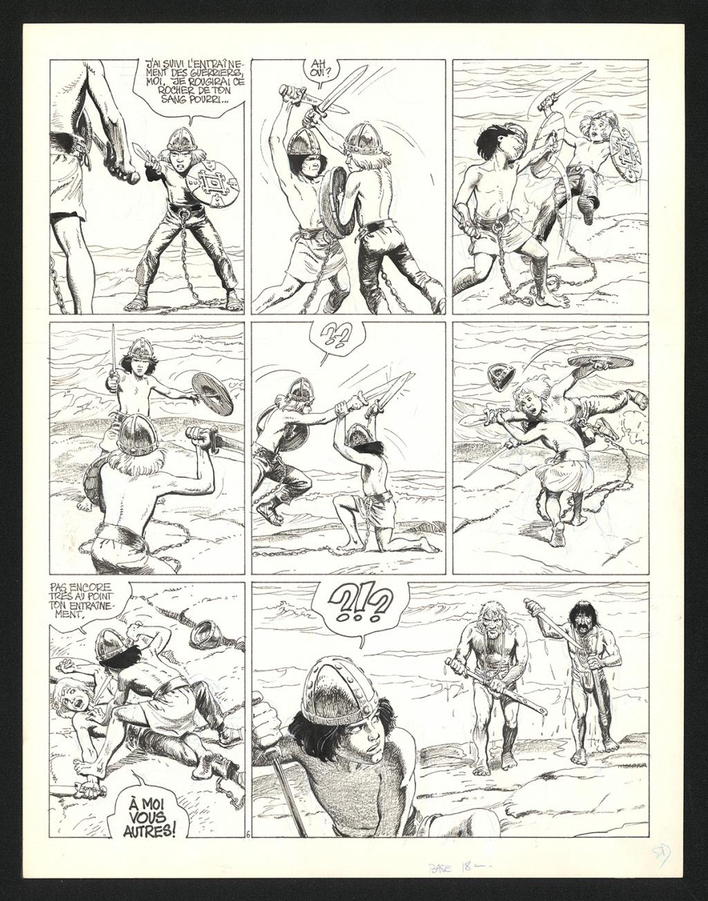 Planche originale n°6 de l'histoire Holmganga - Grzegorz Rosinski - Encre de Chine sur papier - 5932