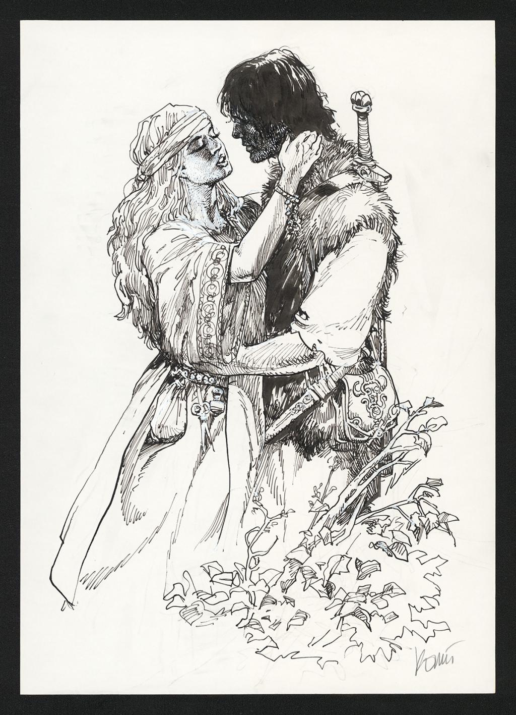 Illustration originale - Grzegorz Rosinski - Encre de Chine sur papier - 5989