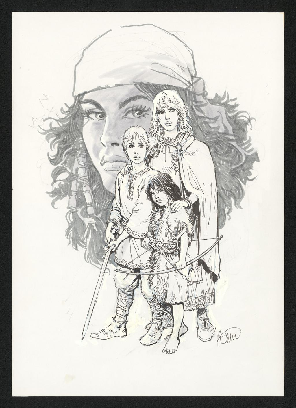 Illustration originale - Grzegorz Rosinski - Encre de Chine sur papier - 6009