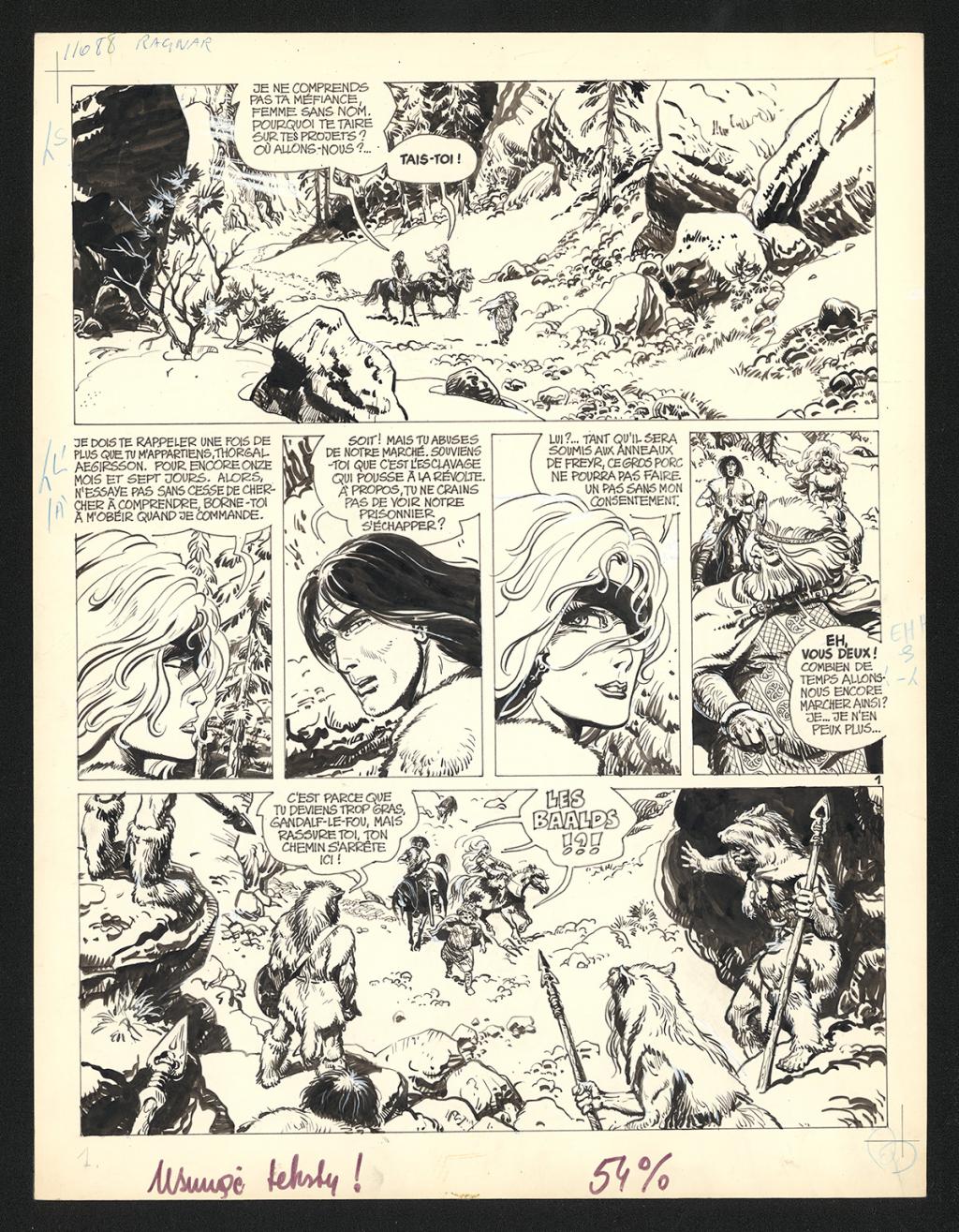 Planche originale n°19, numérotée 1 - Grzegorz Rosinski - Encre de Chine sur papier - 6008