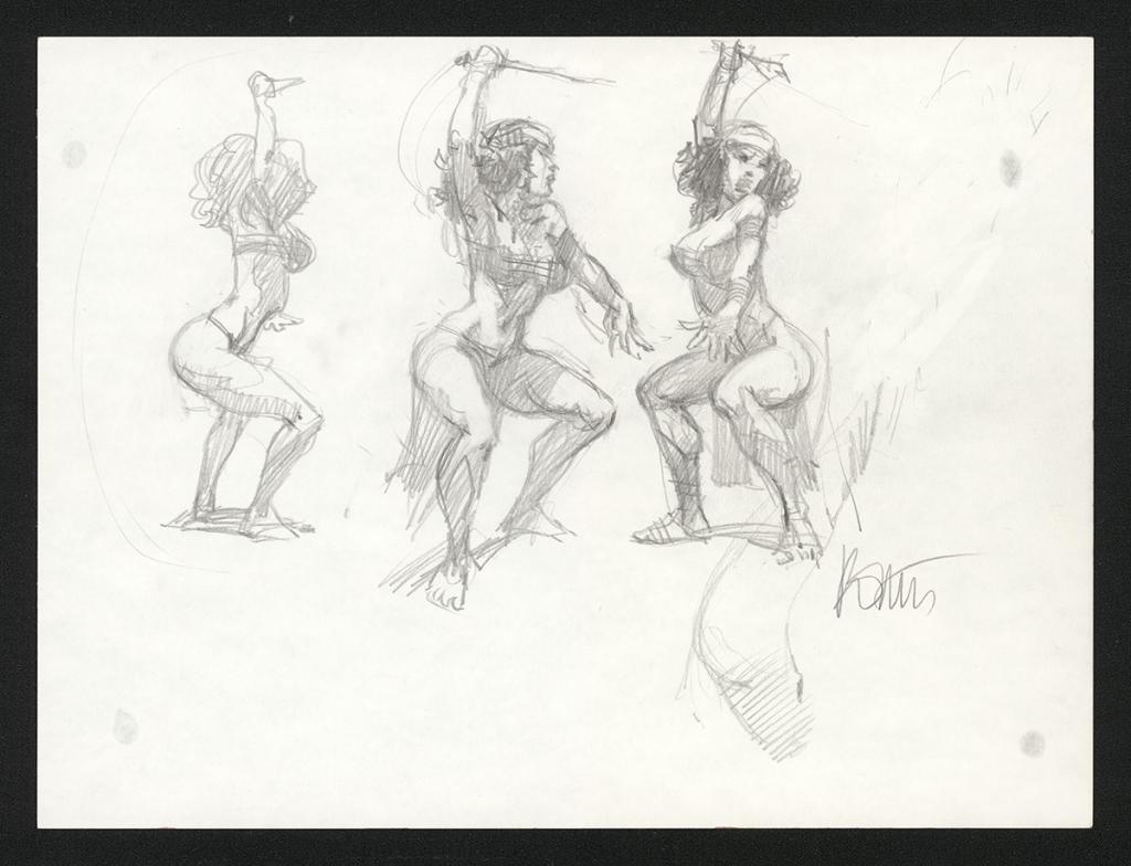 Illustration originale, étude de personnage - Grzegorz Rosinski - Technique mixte - 6019