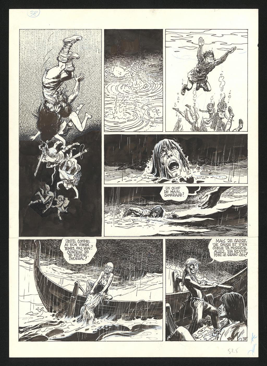 Planche originale n°38 - Grzegorz Rosinski - Encre de Chine sur papier - 5911