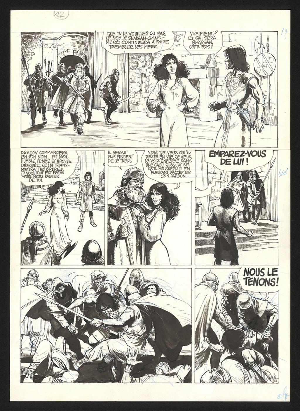 Planche originale n°12 - Grzegorz Rosinski - Encre de Chine sur papier - 5906