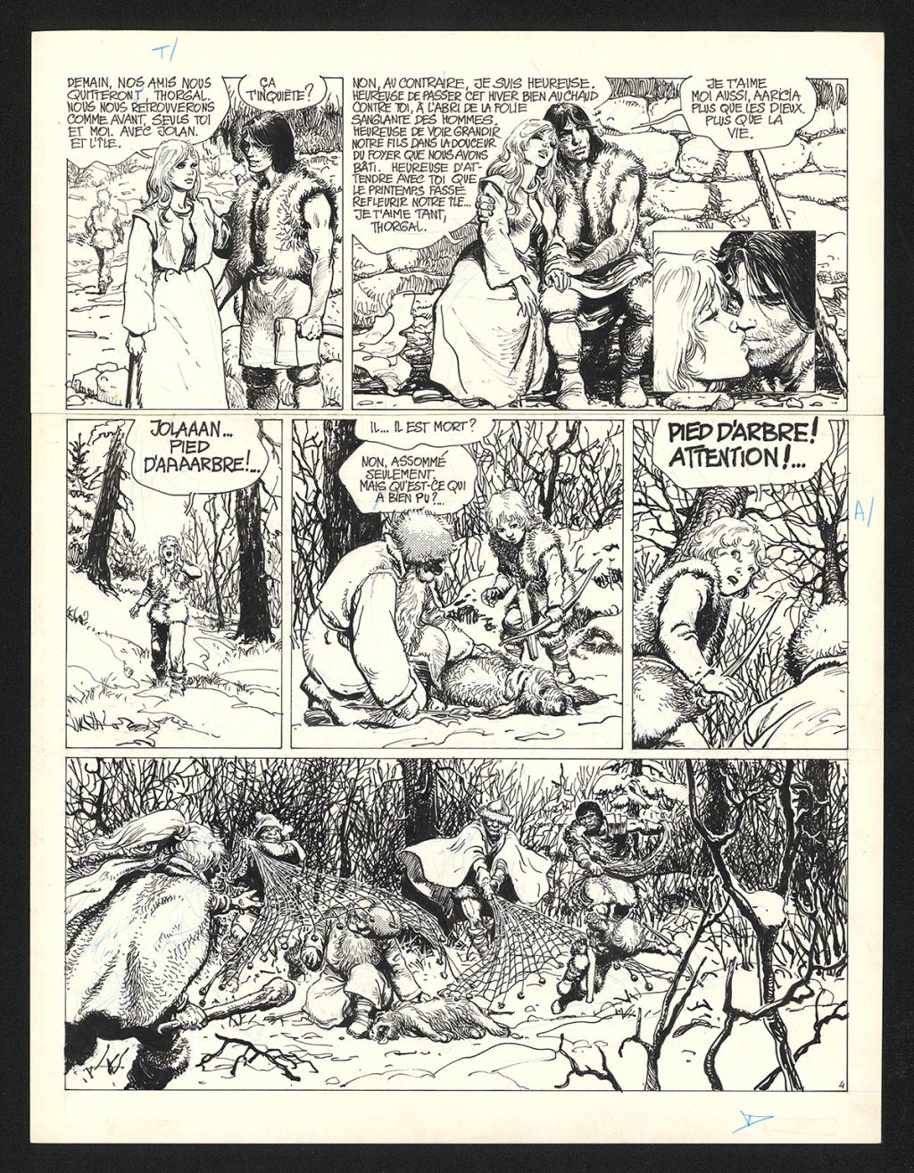 Planche originale n°4 - Grzegorz Rosinski - Encre de Chine sur papier - 6007