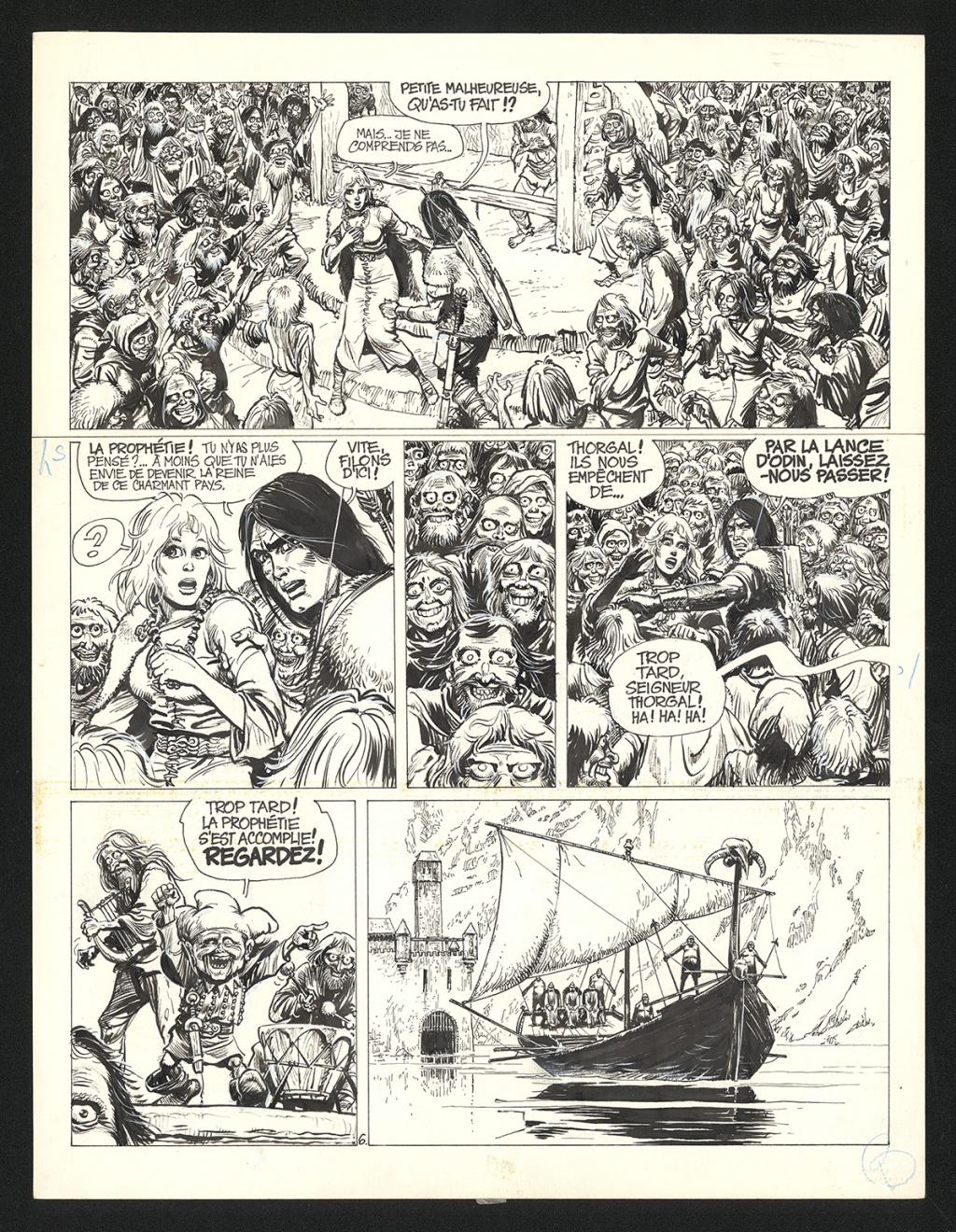 Planche originale n°6 - Grzegorz Rosinski - Encre de Chine sur papier - 6032