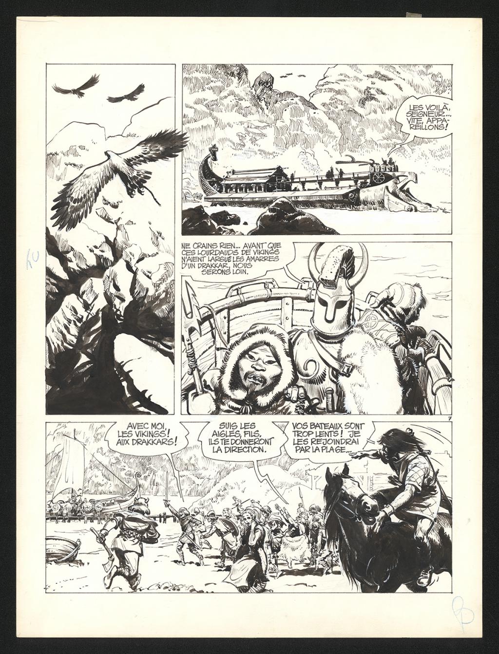 Planche originale n°7 - Grzegorz Rosinski - Encre de Chine sur papier - 5982