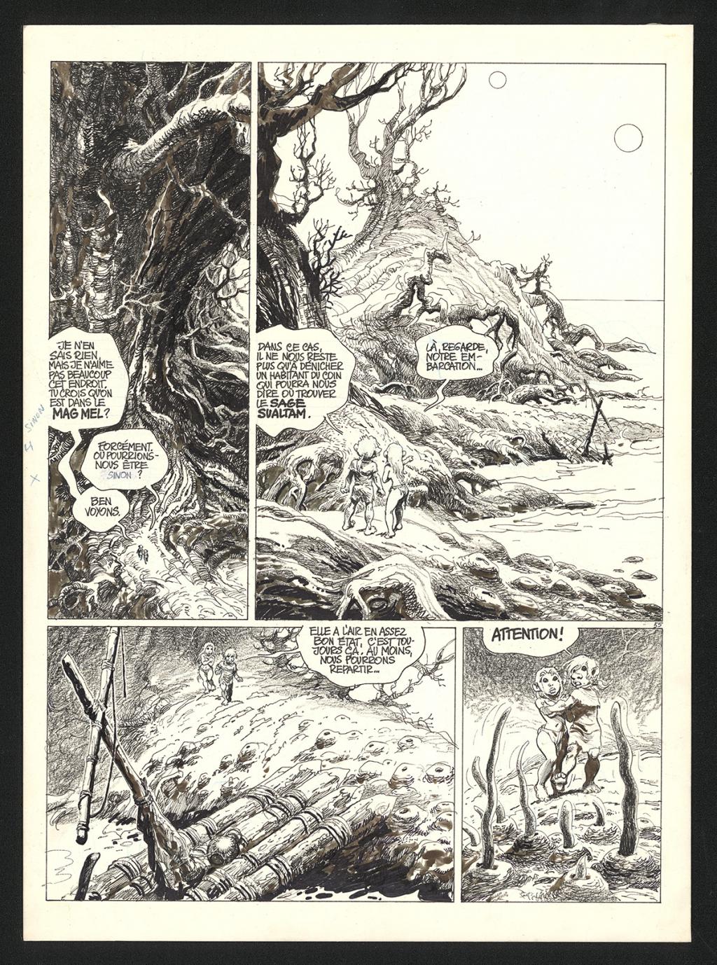 Planche originale n°55 - Grzegorz Rosinski - Encre de Chine sur carton fort  - 5979