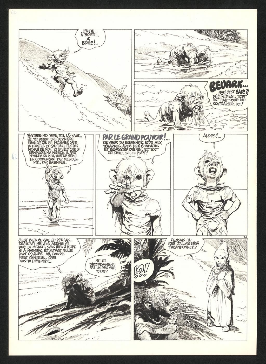 Planche originale n°46 - Grzegorz Rosinski - Encre de Chine sur carton fort  - 6054