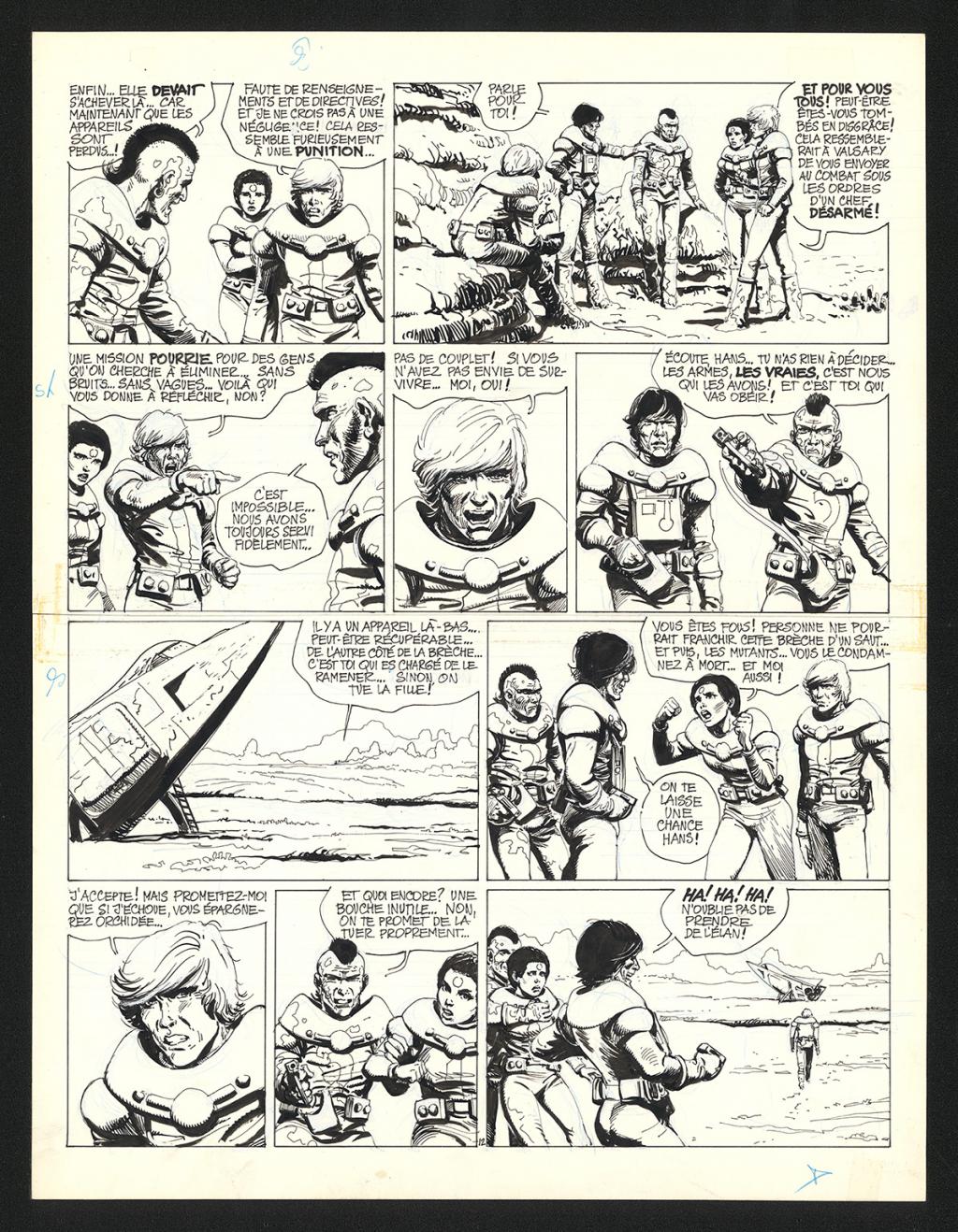 Planche originale n°12 - Grzegorz Rosinski - Encre de Chine sur papier - 6022