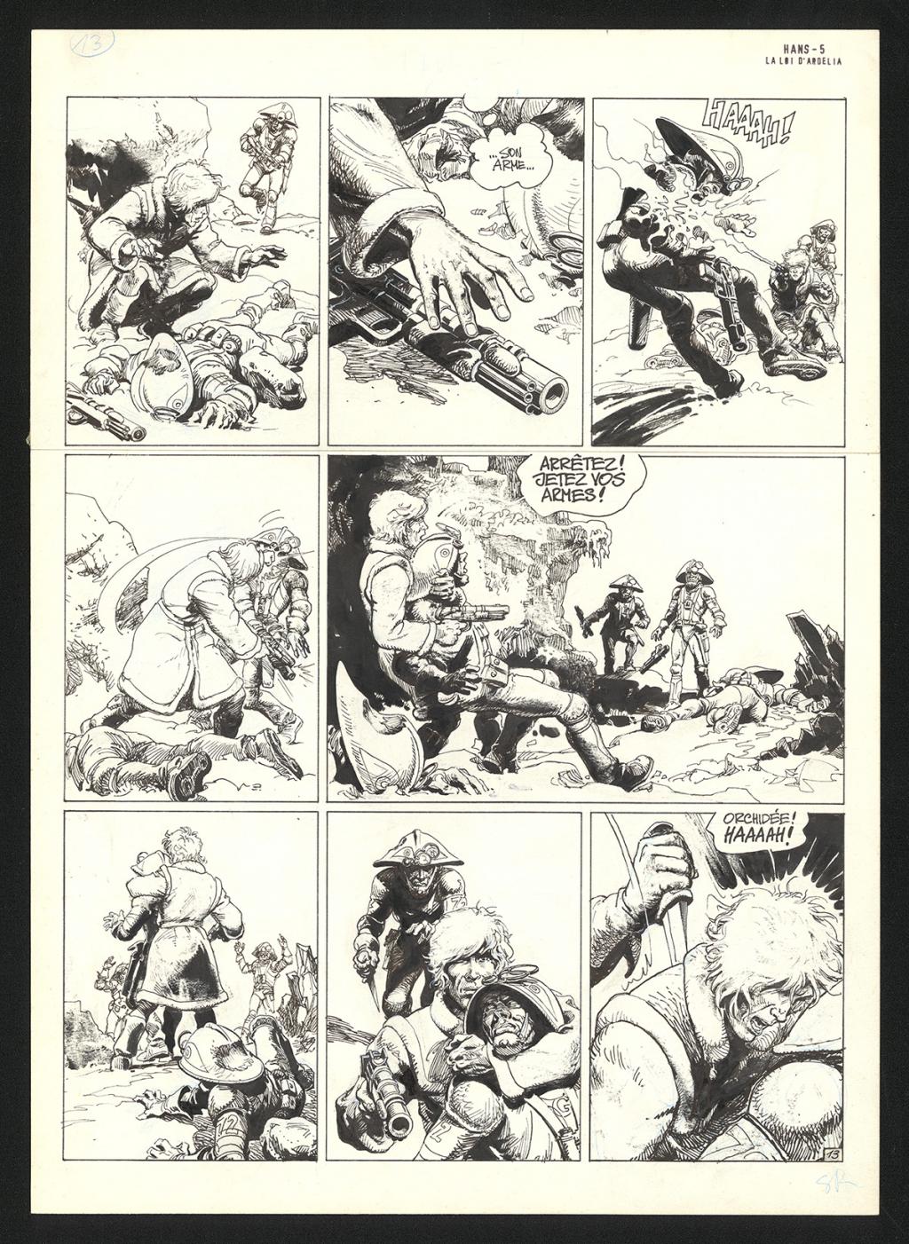 Planche originale n°13 - Grzegorz Rosinski - Encre de Chine sur papier - 5902