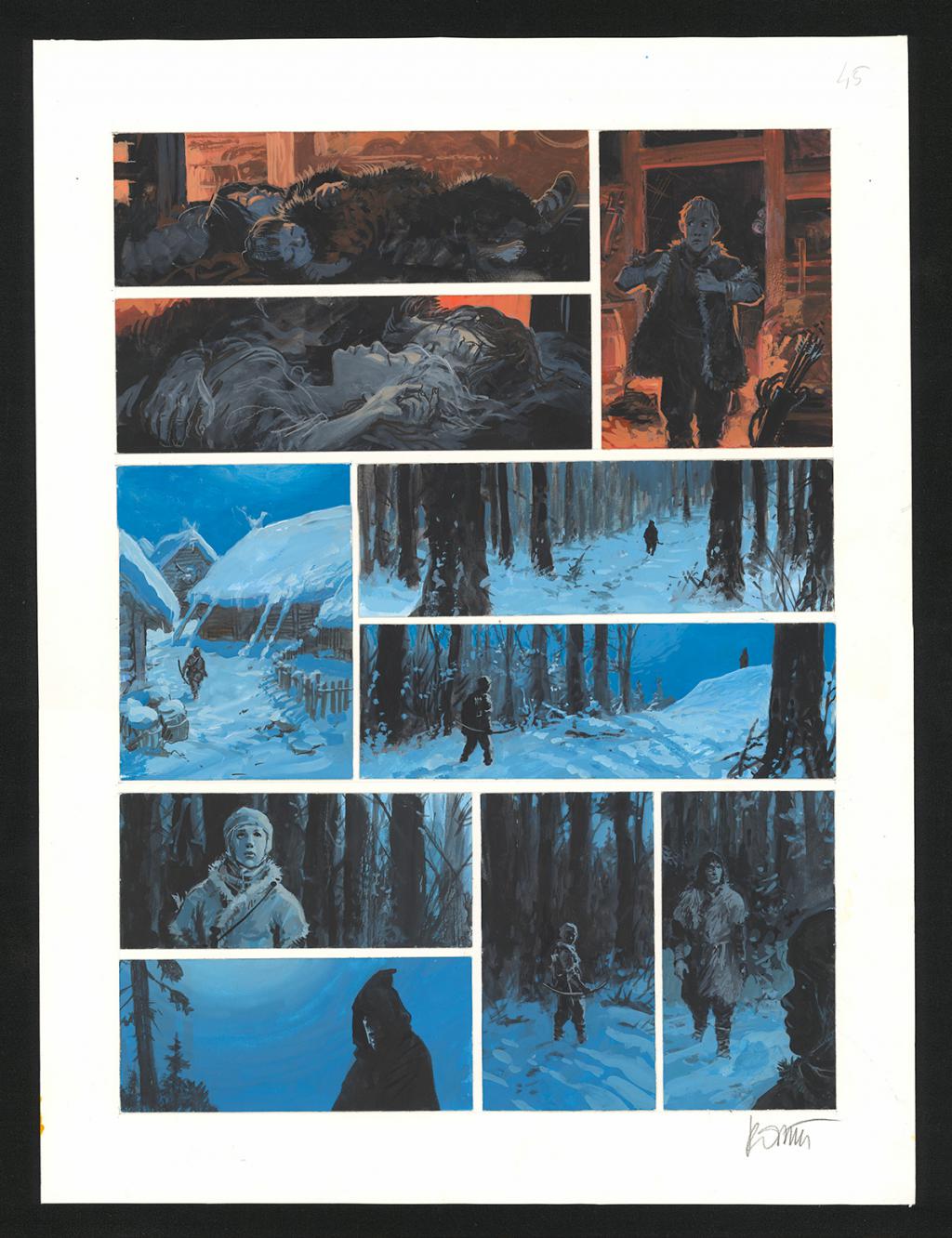 Planche originale n°45 - Grzegorz Rosinski - Technique mixte - 6016