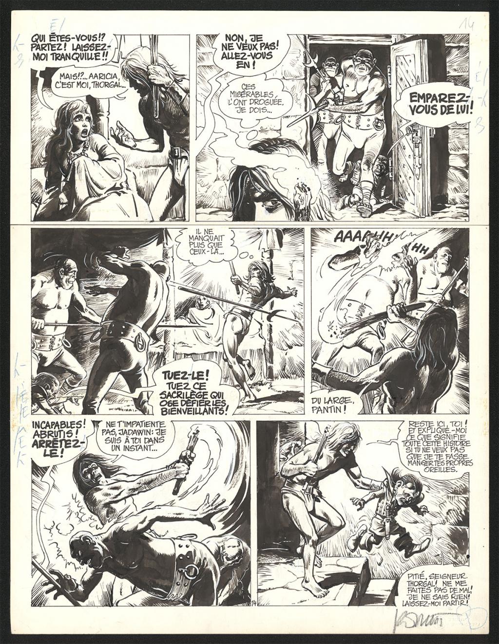 Planche originale n°14 - Grzegorz Rosinski - Encre de Chine sur papier - 5896