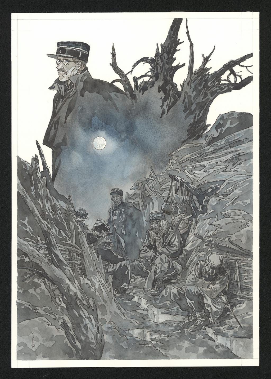 Couverture originale de l'intégrale - Maël - Encre de couleur et encre de Chine sur papier - 6098