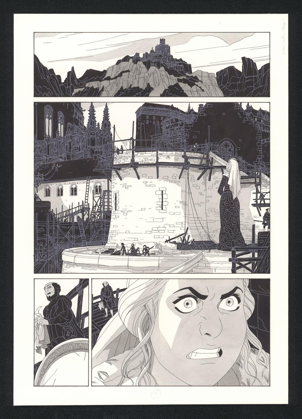 Planche originale - Bertrand Gatignol - Encres noires et aquarelle sur papier - 5226