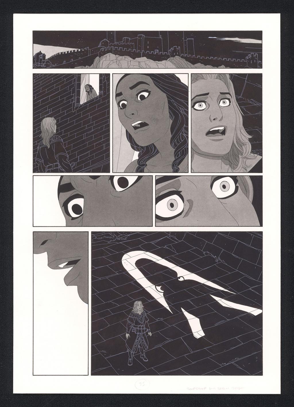 Planche originale - Bertrand Gatignol - Encres noires et aquarelle sur papier - 6141