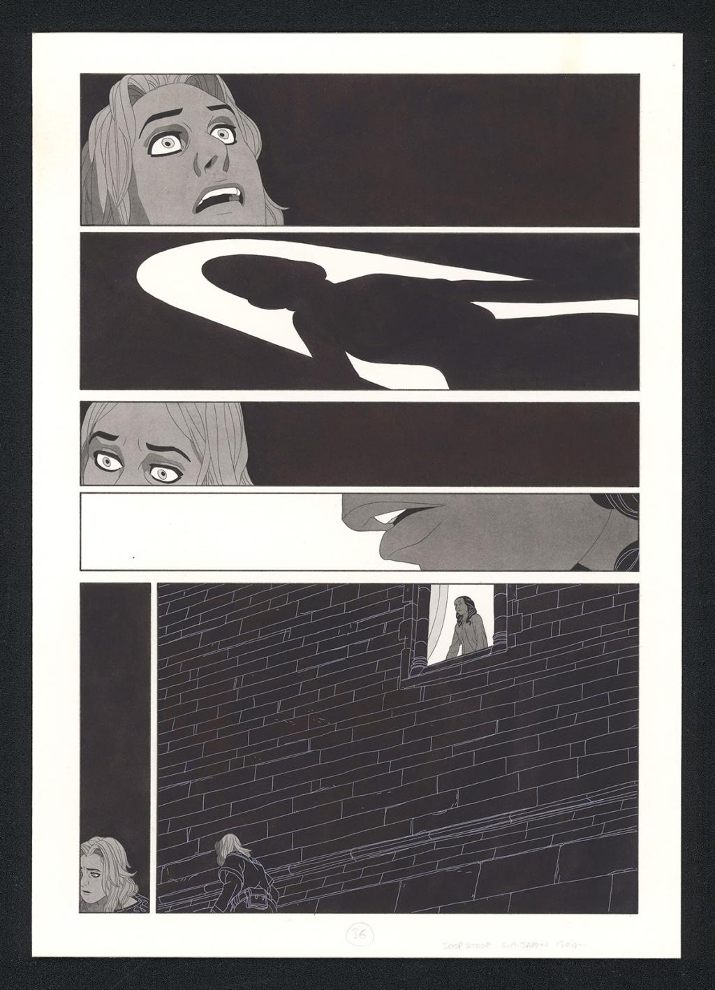 Planche originale - Bertrand Gatignol - Encres noires et aquarelle sur papier - 6142