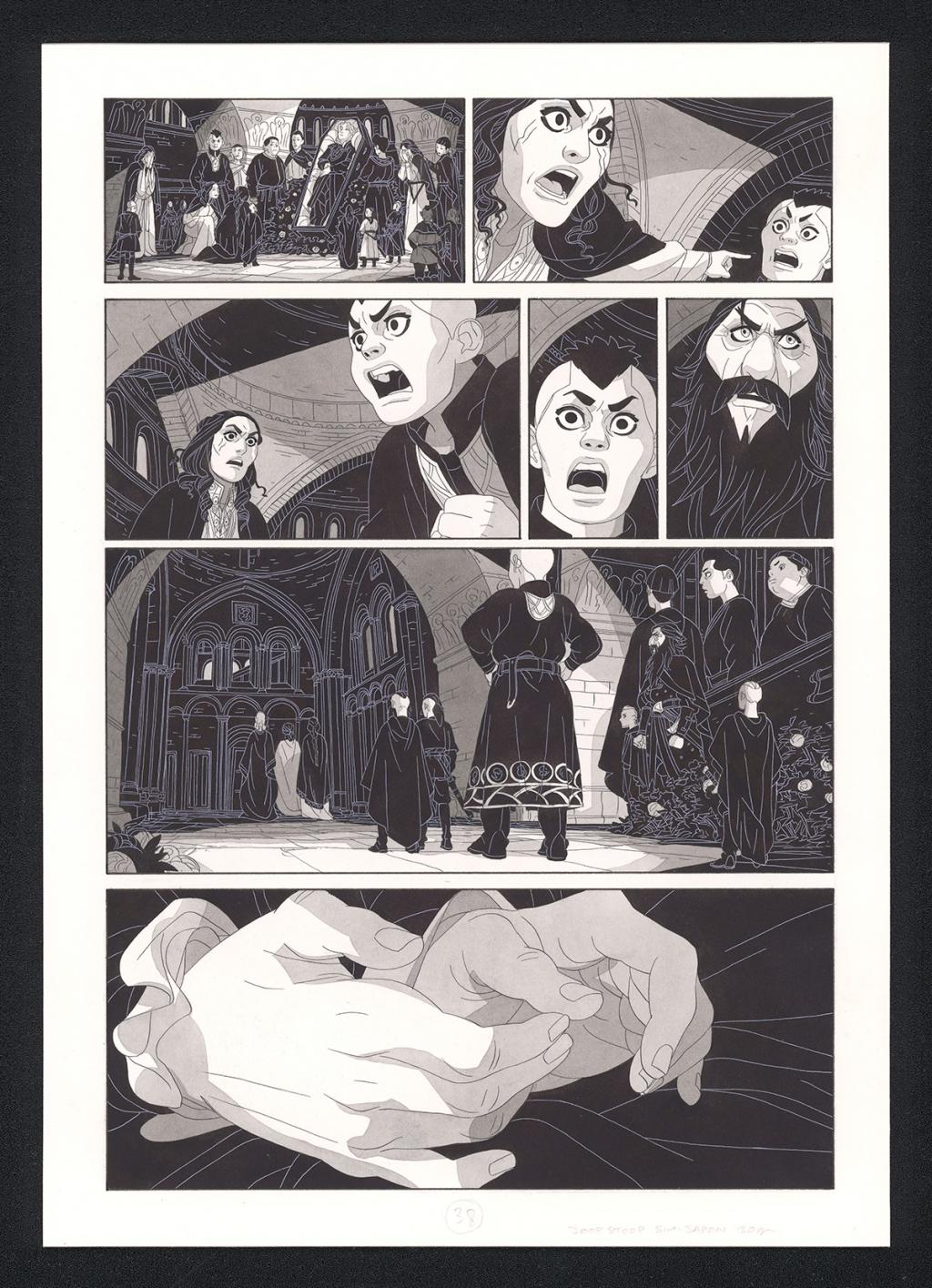 Planche originale - Bertrand Gatignol - Encres noires et aquarelle sur papier - 6144