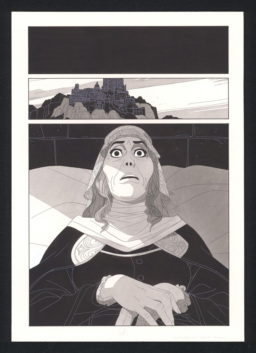 Planche originale - Bertrand Gatignol - Encres noires et aquarelle sur papier - 6145