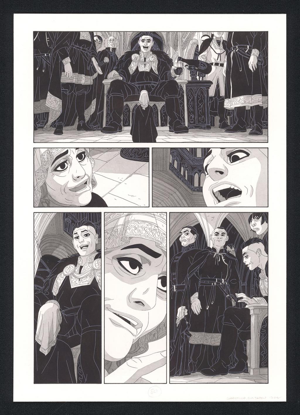 Planche originale - Bertrand Gatignol - Encres noires et aquarelle sur papier - 6146