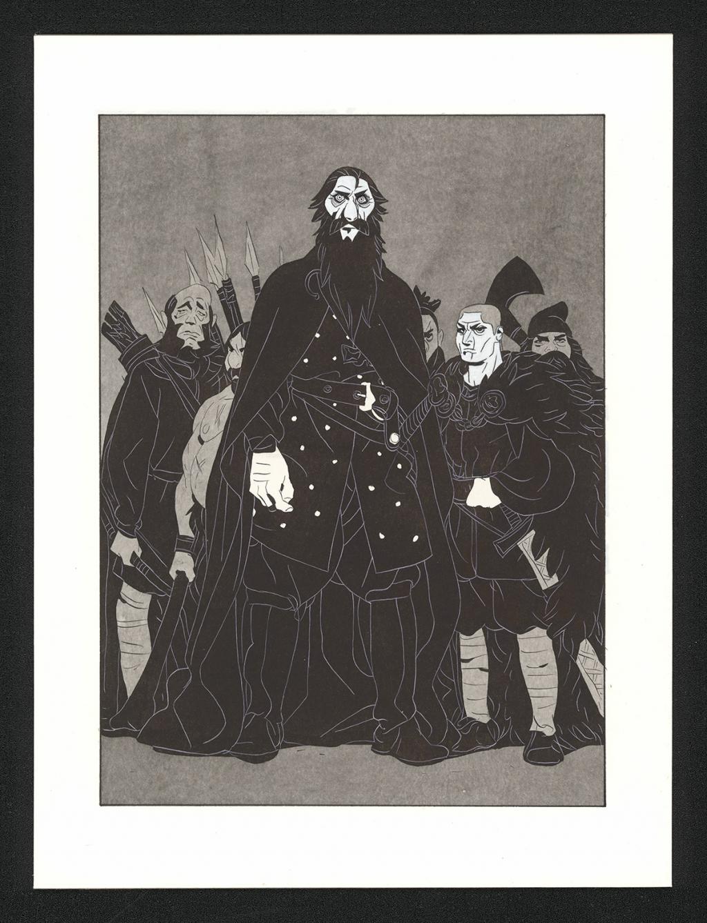 Illustration originale - Bertrand Gatignol - Encres noires et aquarelle sur papier - 6554