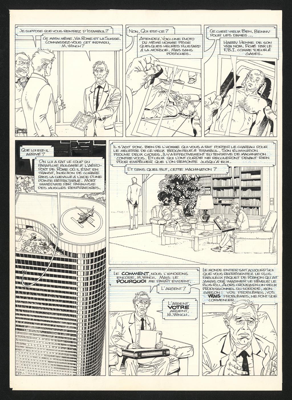 Planche originale n°7 - Philippe Francq - Encre de Chine sur papier - 6114