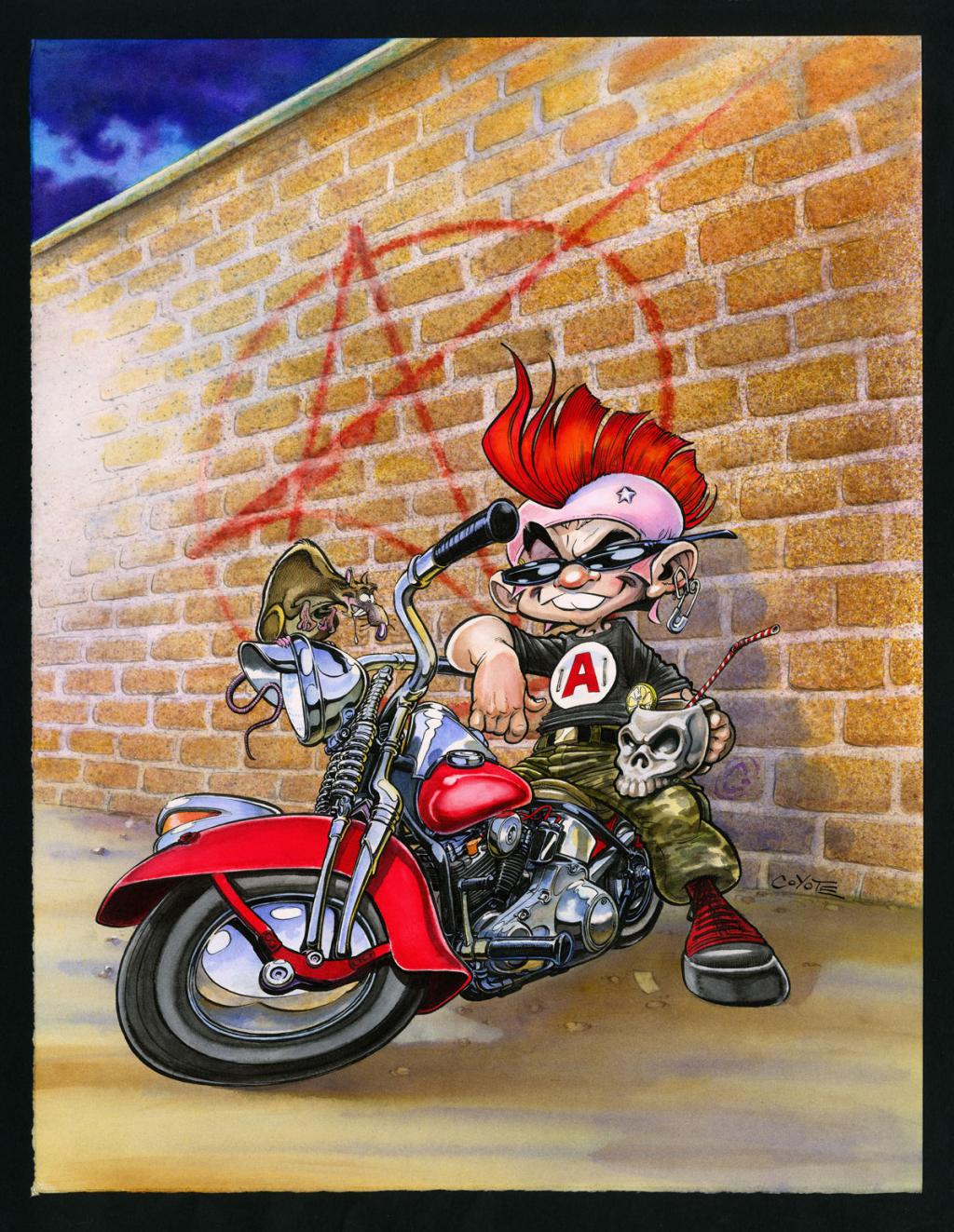 Couverture originale - Coyote - Aquarelle et encre de Chine sur papier - 6128