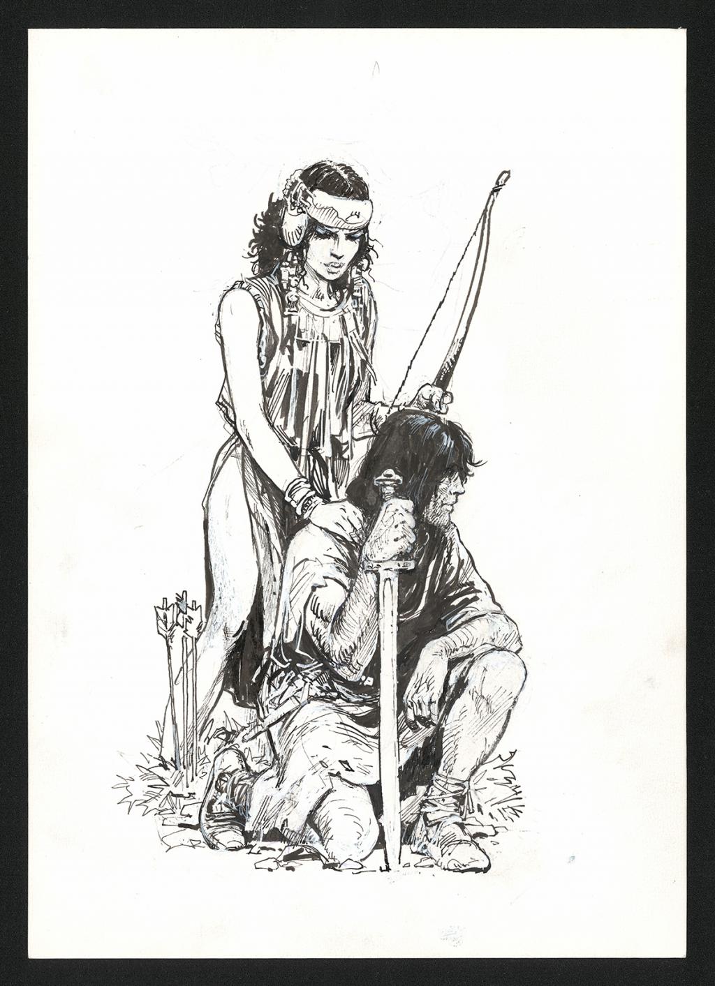 Illustration originale réalisée en 2016 - Grzegorz Rosinski - Encre de Chine sur papier - 6127