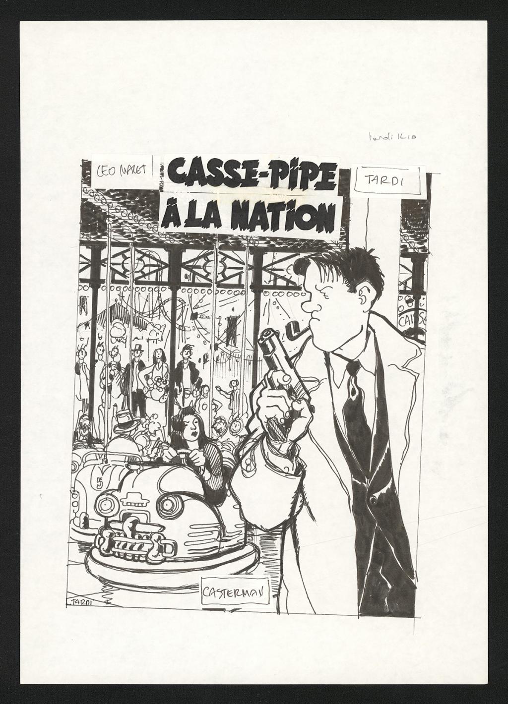 Projet de couverture - Jacques Tardi - Encre de Chine sur papier - 6238