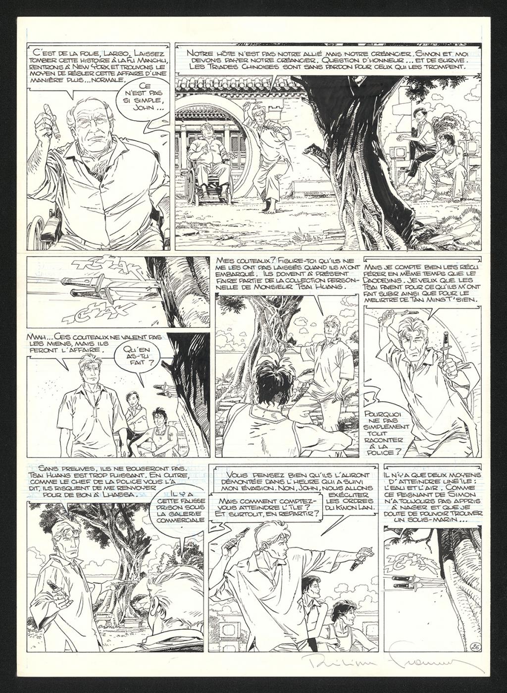 Planche originale n°26 - Philippe Francq - Encre de Chine sur papier - 6239
