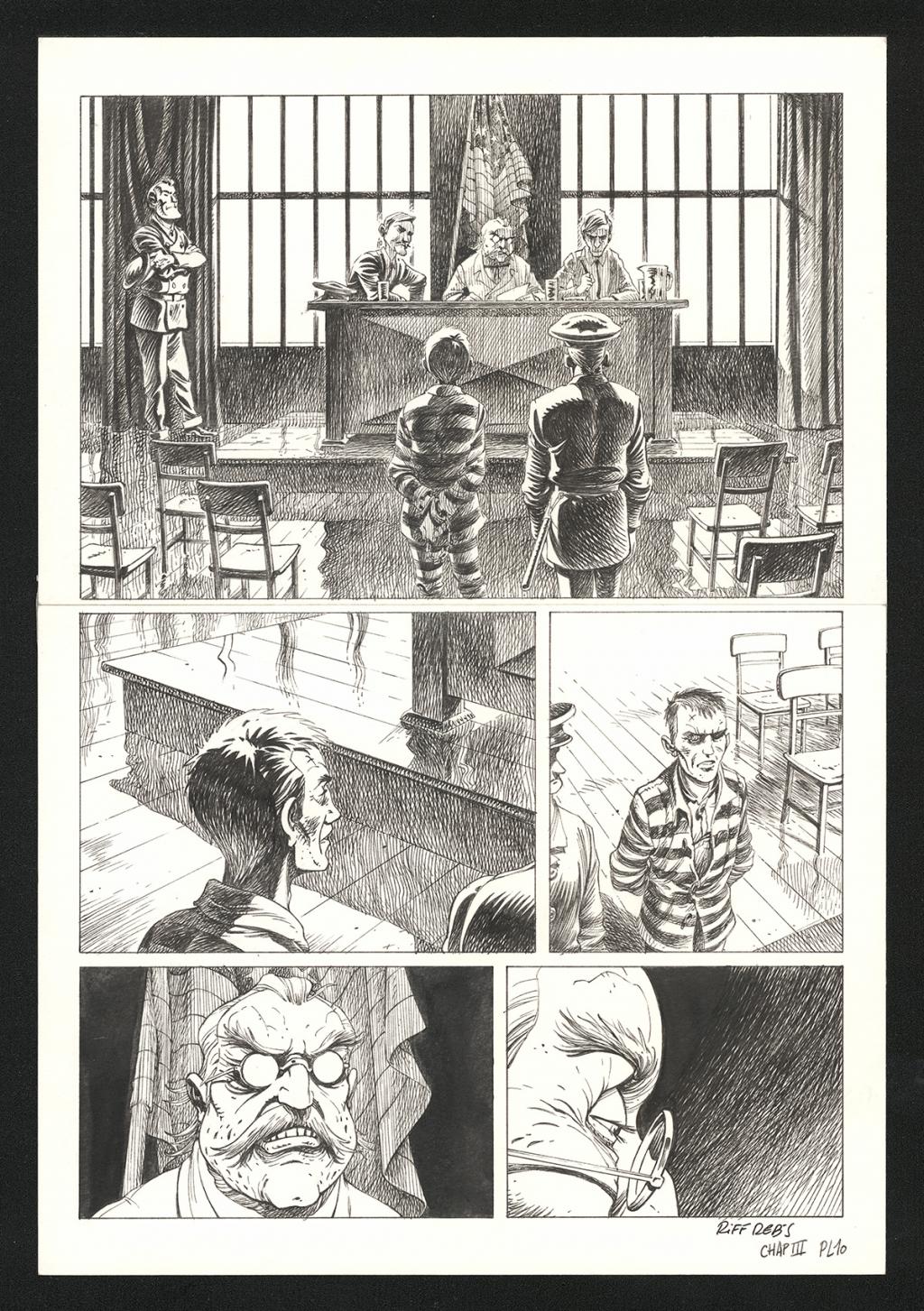 Planche originale n°10 du chapitre III - Riff Reb's - Encre de Chine et crayon sur papier - 6498