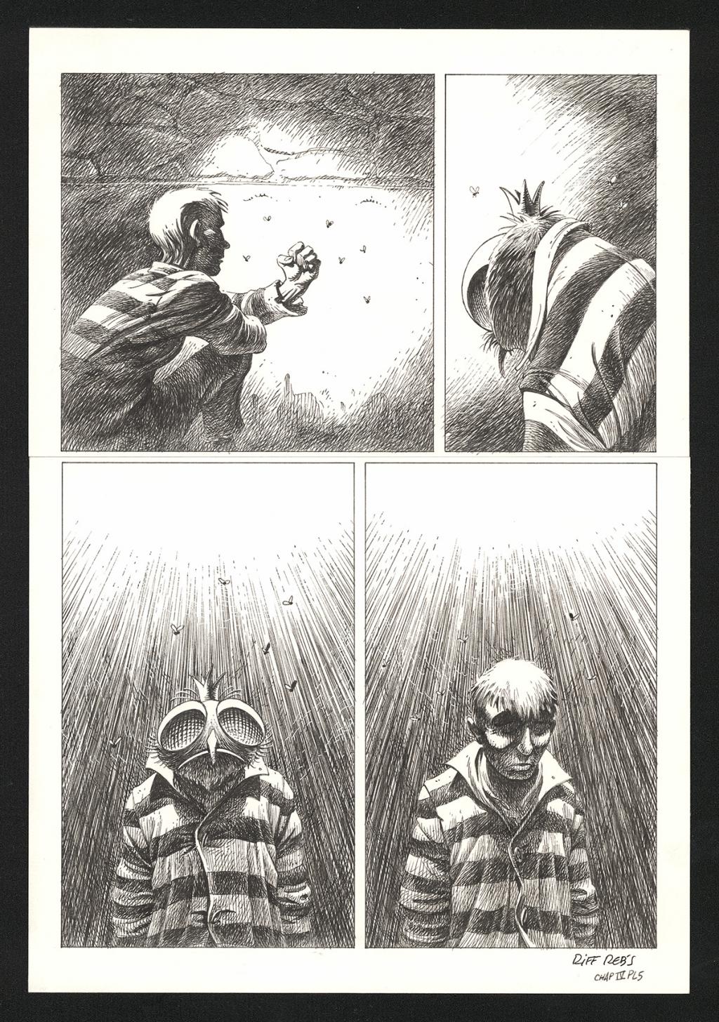 Planche originale n°5 du chapitre IV - Riff Reb's - Encre de Chine et crayon sur papier - 6500