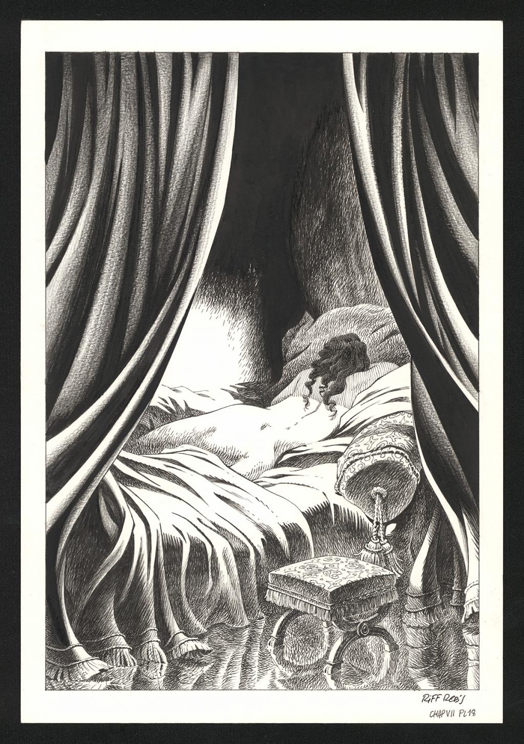 Planche originale n°18 du chapitre VII - Riff Reb's - Encre de Chine et crayon sur papier - 6506