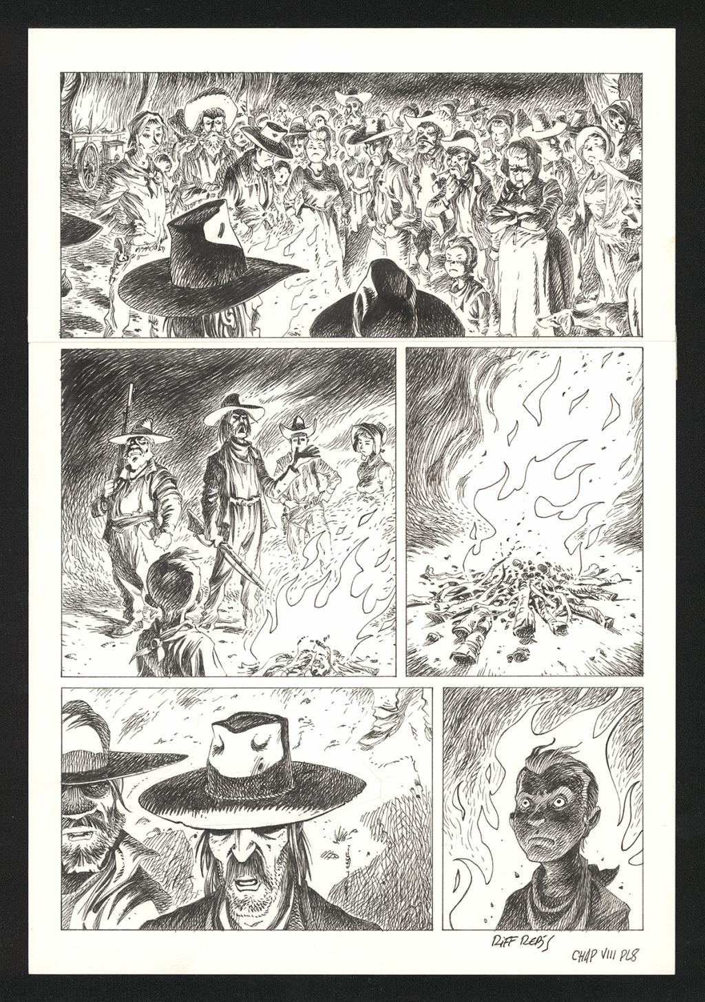 Planche originale n°8 du chapitre VIII - Riff Reb's - Encre de Chine et crayon sur papier - 6399