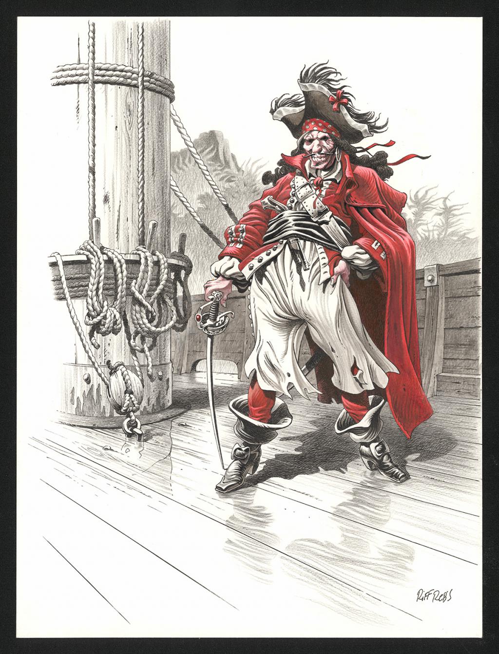 Illustration originale inédite - Riff Reb's - Technique mixte - 6524