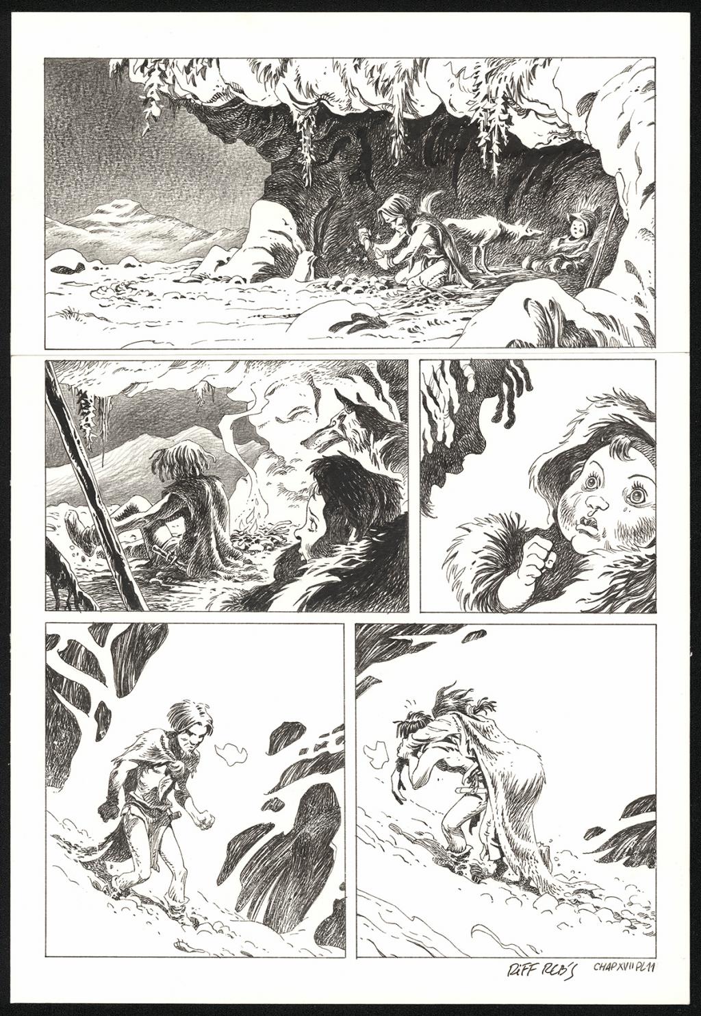 Planche originale n°11 du chapitre XVII - Riff Reb's - Encre de Chine et crayon sur papier - 6418