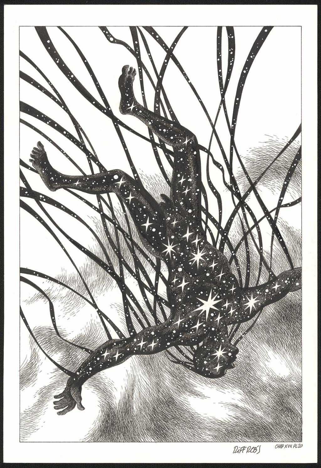 Planche originale n°20 du chapitre XVII - Riff Reb's - Encre de Chine et crayon sur papier - 6420