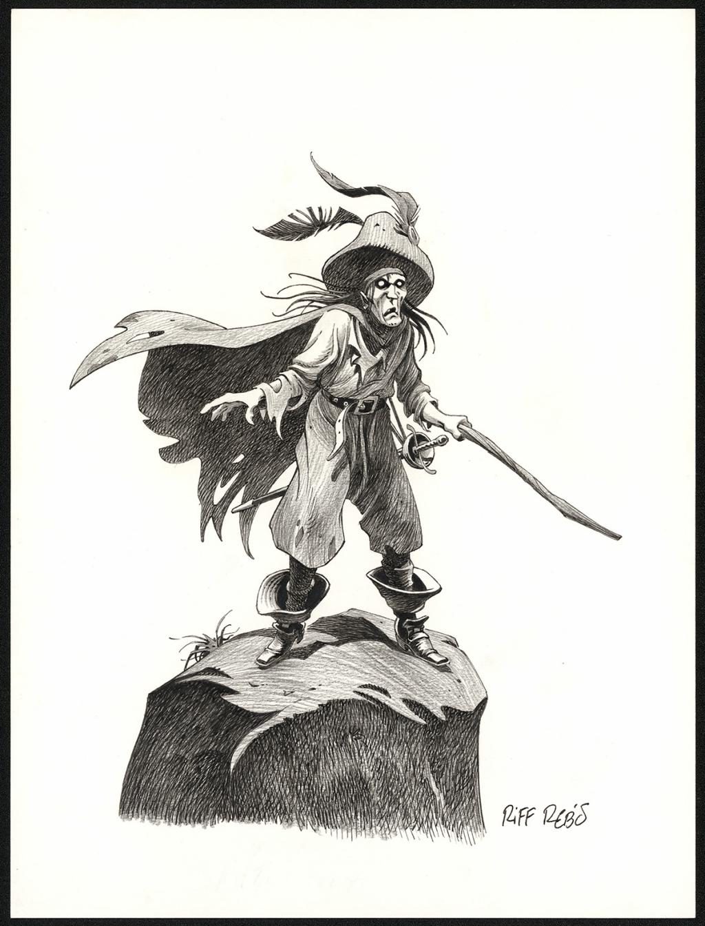 Illustration originale réalisée pour la couverture Admiral Guinéa aux éditions l'asiathèque - Riff Reb's - Encre de Chine et crayon sur papier - 6426