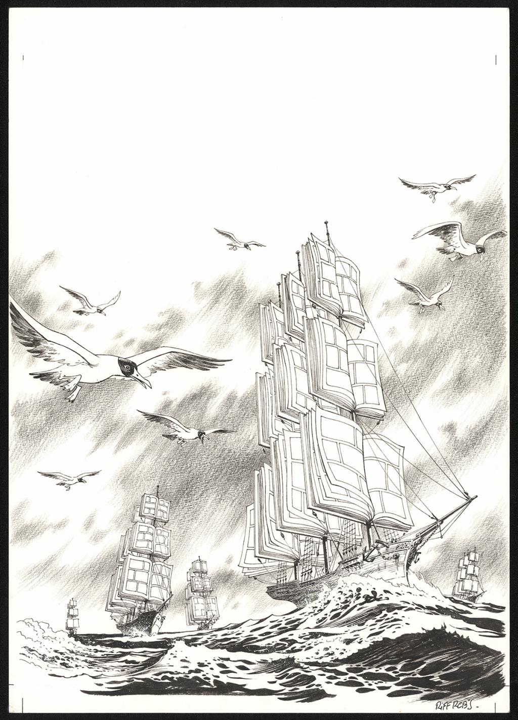 Illustration originale réalisée pour l'affiche du festival de Quimperlé - Riff Reb's - Encre de Chine et crayon sur papier - 6530