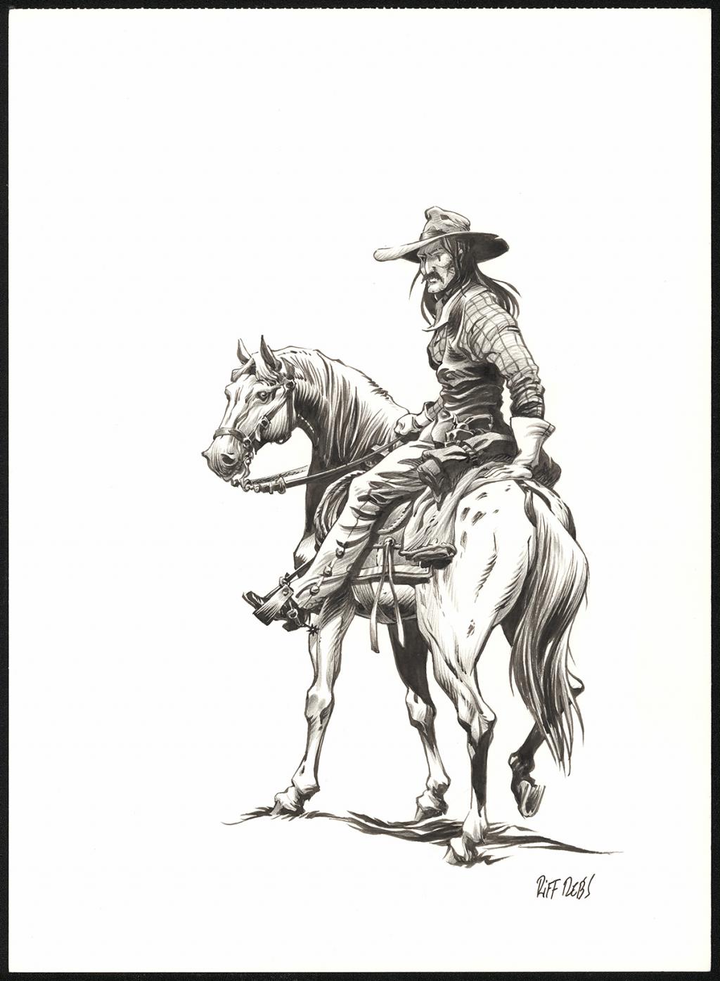 Illustration originale inédite - Riff Reb's - Encre de Chine et crayon sur papier - 6429