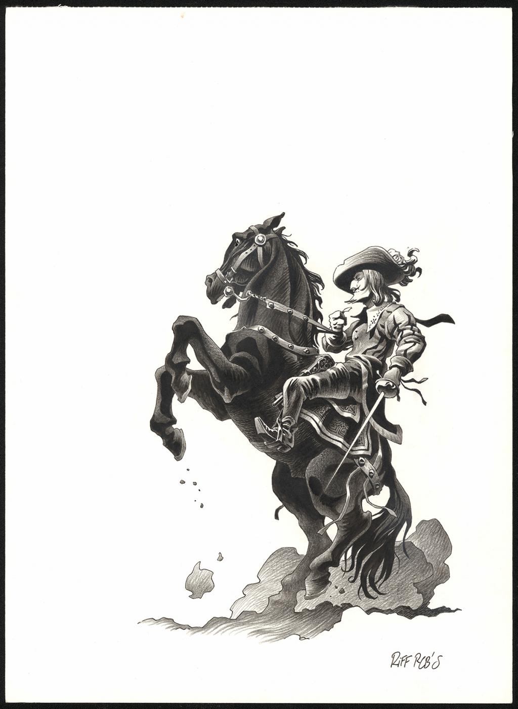 Illustration originale inédite - Riff Reb's - Encre de Chine et crayon sur papier - 6431