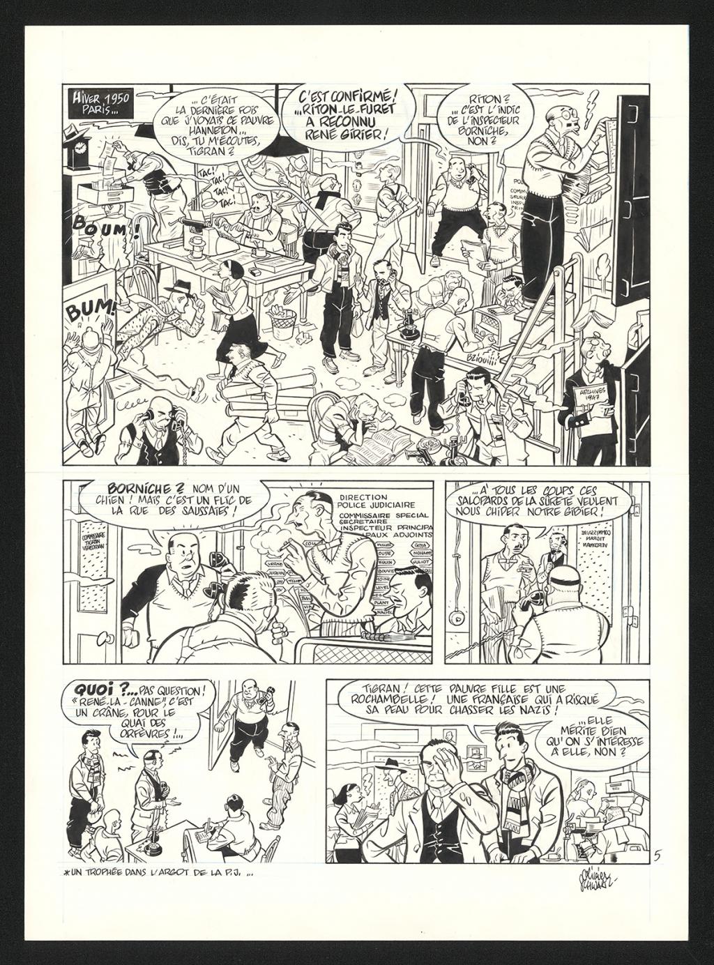 Planche originale n°5 - Olivier Schwartz - Encre de Chine sur papier - 6562