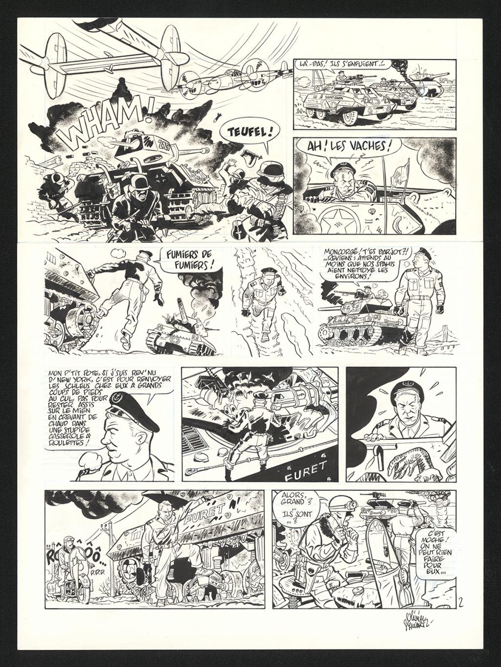 Planche originale n°2 - Olivier Schwartz - Encre de Chine sur papier - 6199