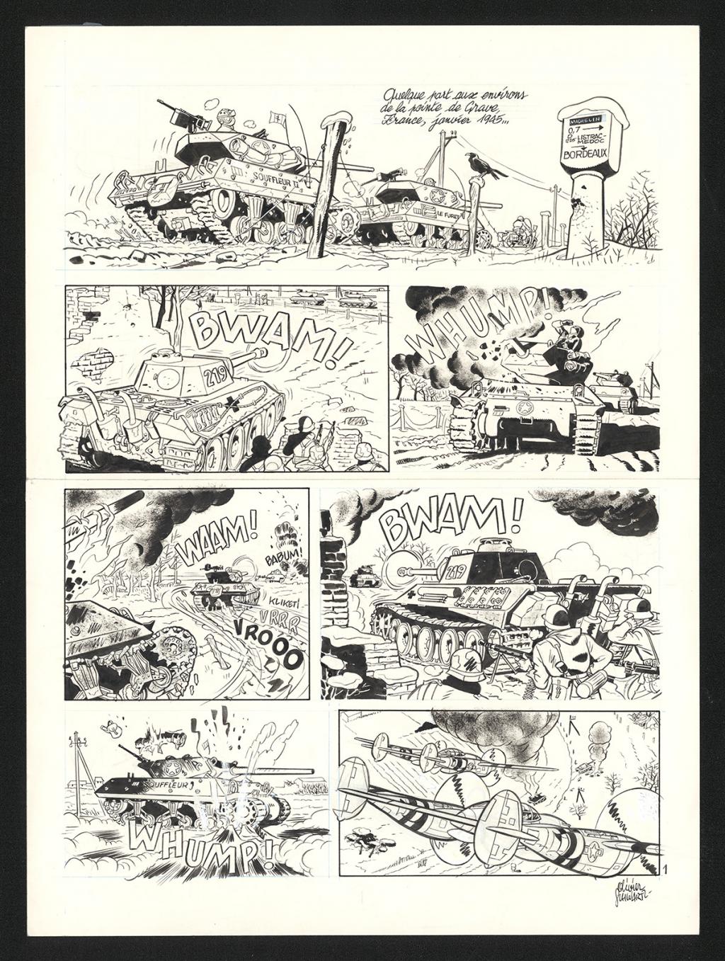 Planche originale n°1 - Olivier Schwartz - Encre de Chine sur papier - 6201