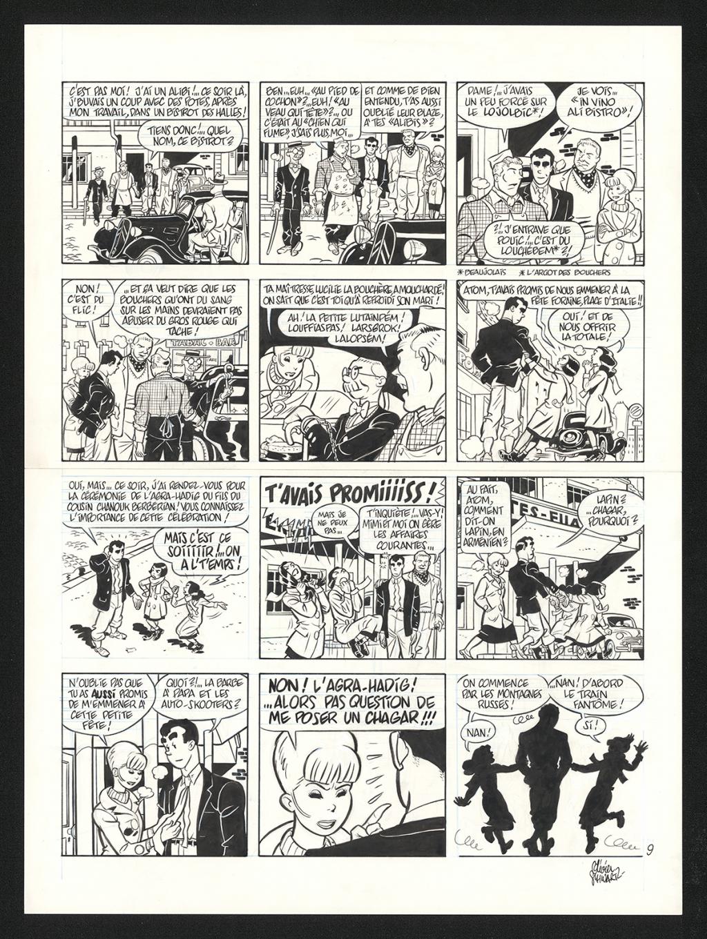 Planche originale n°9 - Olivier Schwartz - Encre de Chine sur papier - 6203